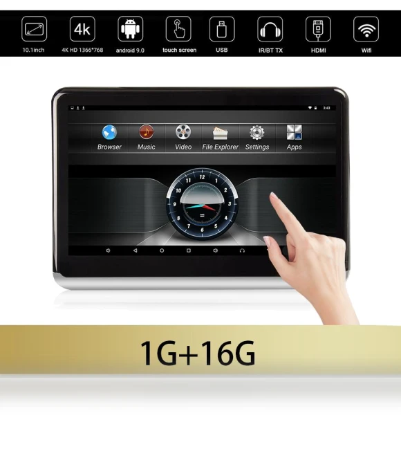 10.1" 4K Car Multimedia Headrest Monitor — In-Car Entertainment Systems, JOHO