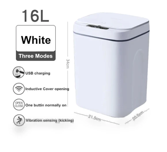 Automatic Touchless Smart Trash Bin — Kitchen Cans, Stone Home