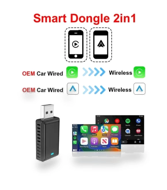 Automatic Wireless Carplay Android Smart Dongle — USB, A Surname Home