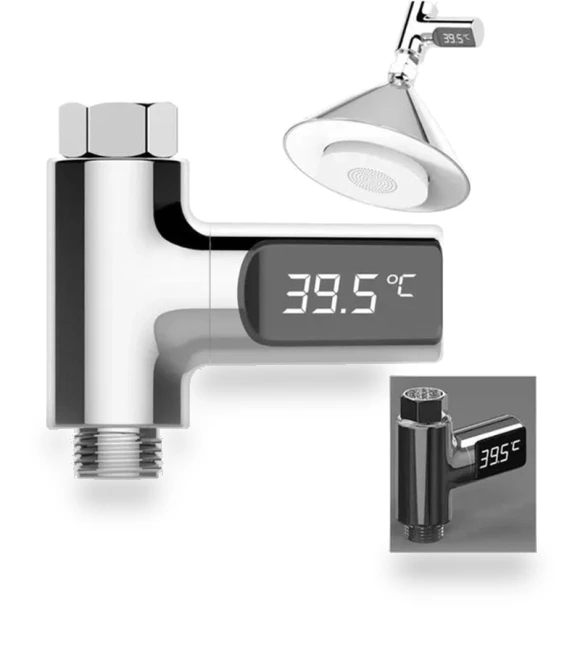 Digital LED Shower Temperature Display — Home Climate Control, Seahorse Home