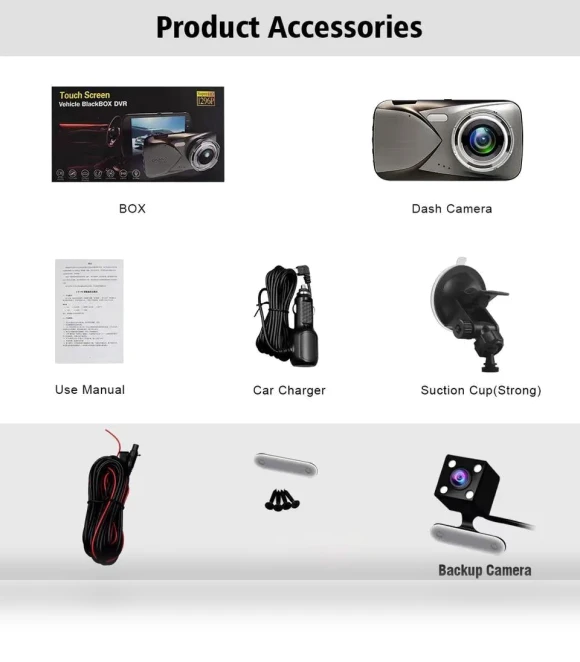 IPS Touchscreen Dash Cam — Dashboard Cameras, JOHO