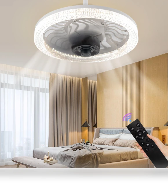 Modern E27 Ceiling Fan With Light — Ceiling Fan Lighting Solutions, Luminaire Lighting Mall