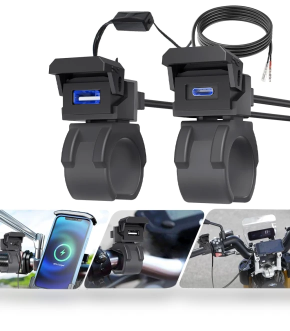 Multifunctional USB Type C Port Socket Phone Charging Motorcycle Battery Charger — Chargers, IKEA Supermarket