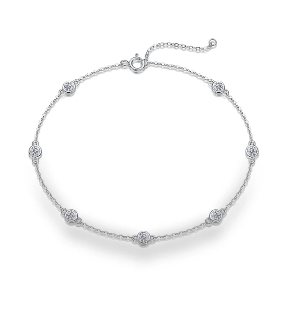 Silver Smart Bubble Bracelet with Moissanite — Smart Jewelry, JEWEL HOME