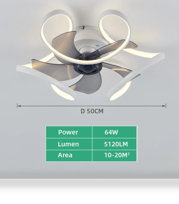Smart Ceiling Fan with Light — Ceiling Fans, Luminaire Lighting Mall