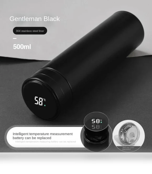 Smart Display Vacuum Insulated Stainless Steel Thermos — Thermoses, Home Furnishing Department Mall