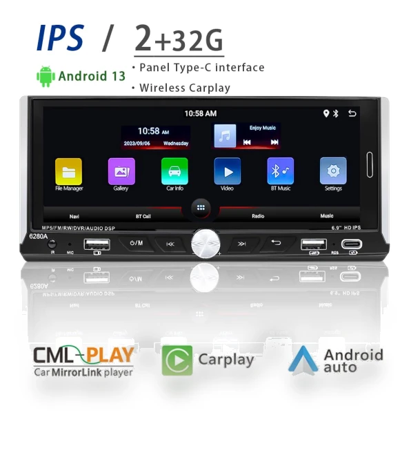 Universal 1din Car Radio Android Multimedia Player — Stereo Receivers, JOHO - CarGear
