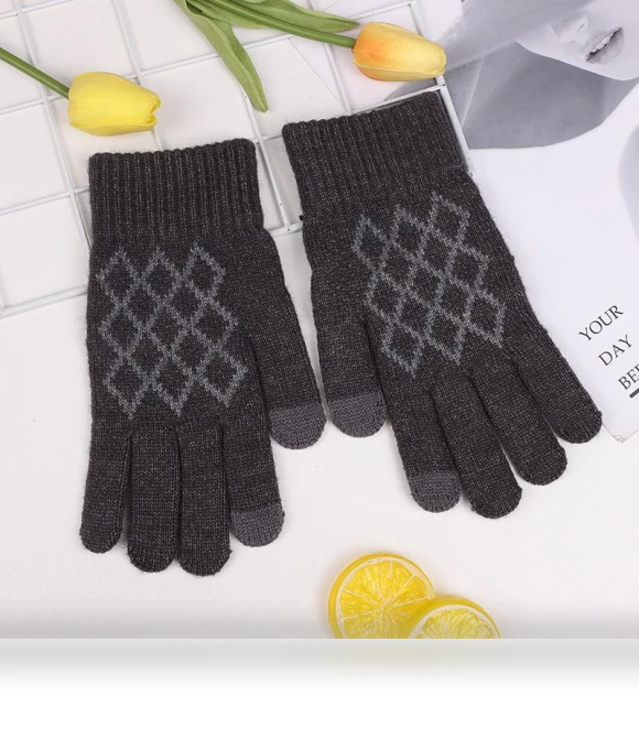 Winter Jacquard Gloves with Touchscreen — Cold Weather Gloves, Outdoor Boutique TOP