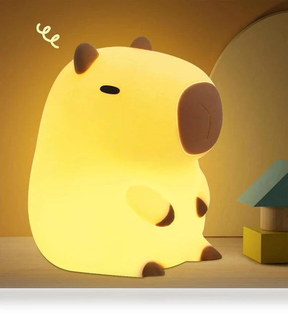 Cute Capybara Silicone Night Light — Night Lights, Exquisite goods home furnishing