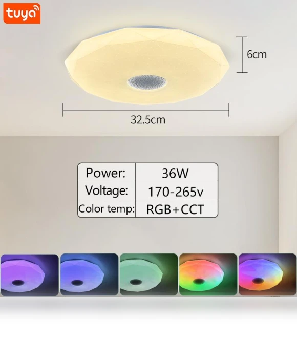 Diamond Lace Modern Ceiling Light — Overhead Lighting, Rainbow Rain