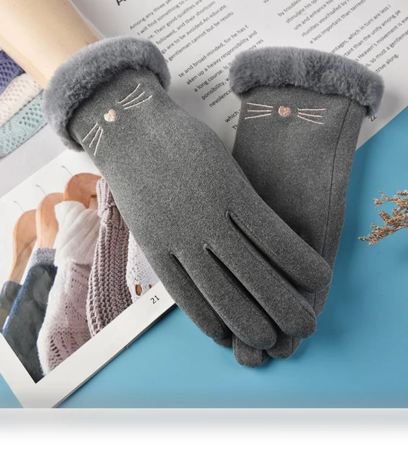 Furry Touchscreen Gloves — Gloves, Female s