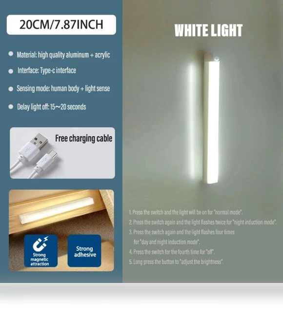 Magnetic Smart Cabinet Light Sensor — Night Lights, Build My Home