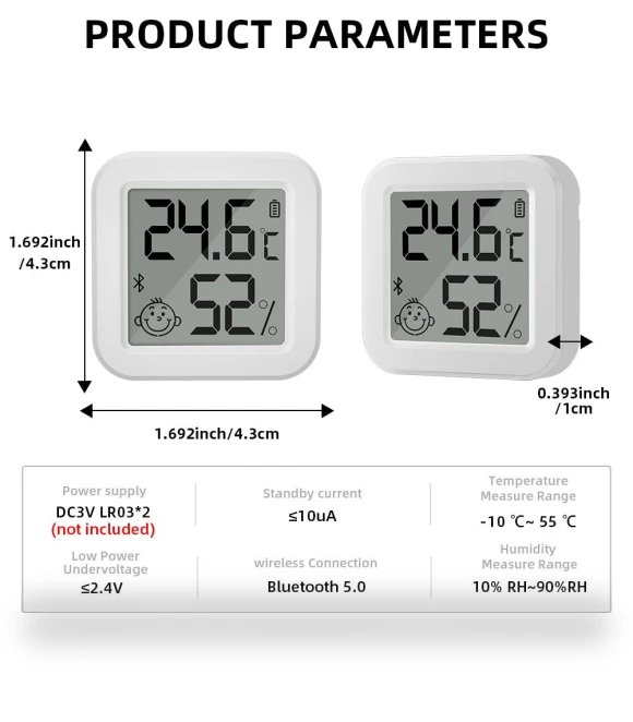 Smart Bluetooth Temperature and Humidity Sensor — Home Climate Control, Super Dream Home