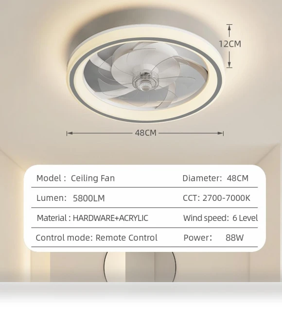 Smart Ceiling Fan With Lights — Ceiling Fans & Accessories, Luminaire Lighting Mall