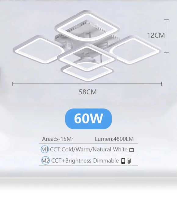 Smart Ceiling Lamp — Overhead Lighting, Home Textile Home Decoration