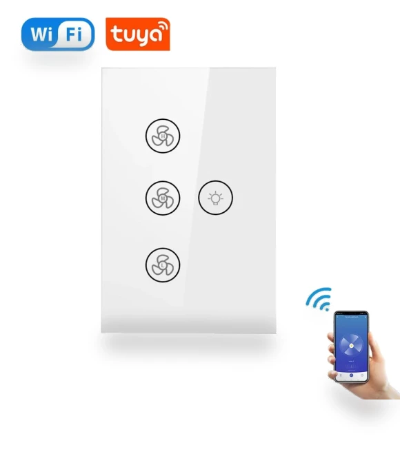 Smart Fan Light Switch — Ceiling Fan Wall Controls, Lntelligent Living Hall