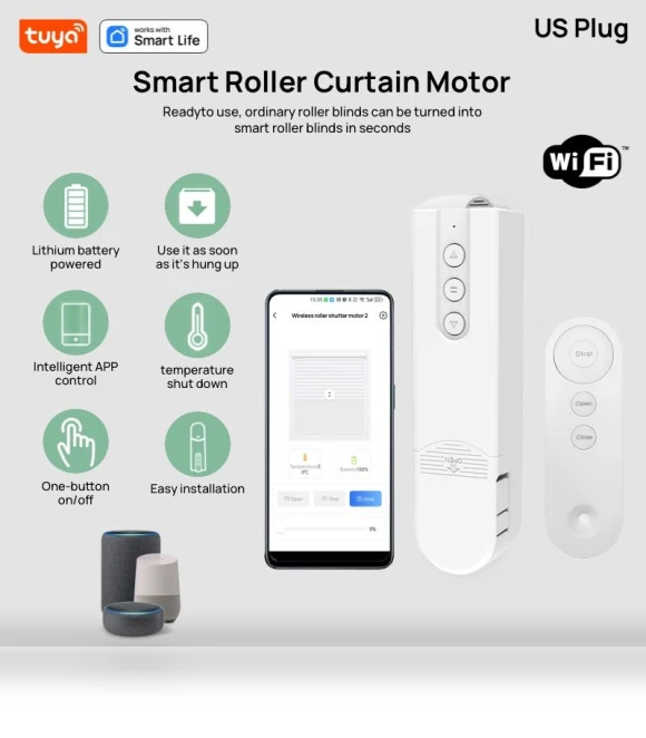Smart Remote Electric Motorized Blinds Kit — Smart Home Hubs & Controllers, Build My Home