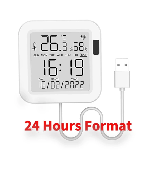 Smart Temperature and Humidity Sensor with Backlight — Home Climate Control, HIMO Group