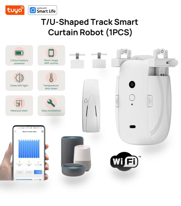 Smart WiFi Curtain Robot Holder — Smart Home Hubs & Controllers, Build My Home