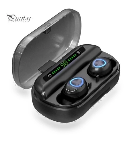 Wireless Bluetooth Earbuds with LED Display — In-Ear Headphones, Puntos Electronics