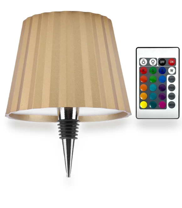 Wireless Bottle Table Lamp — Desk & Table Lighting, Rainbow Rain