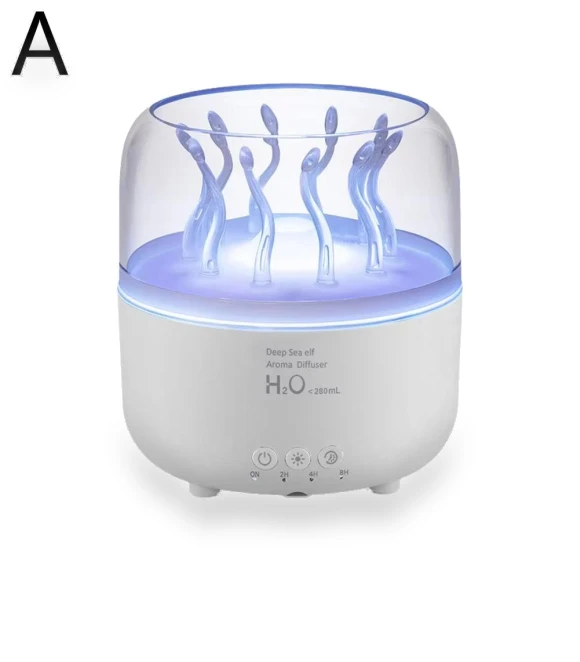 Aromatherapy Device 'Jellyfish', Air Humidifier with Colorful Atmosphere, Light, and Smart Timer Function — Air Moisturizers, Kithchen MR