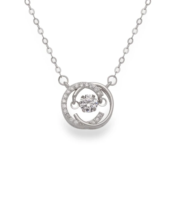 Double C Beating Heart Fashion Necklace — Men's Necklaces, Fashion footsteps