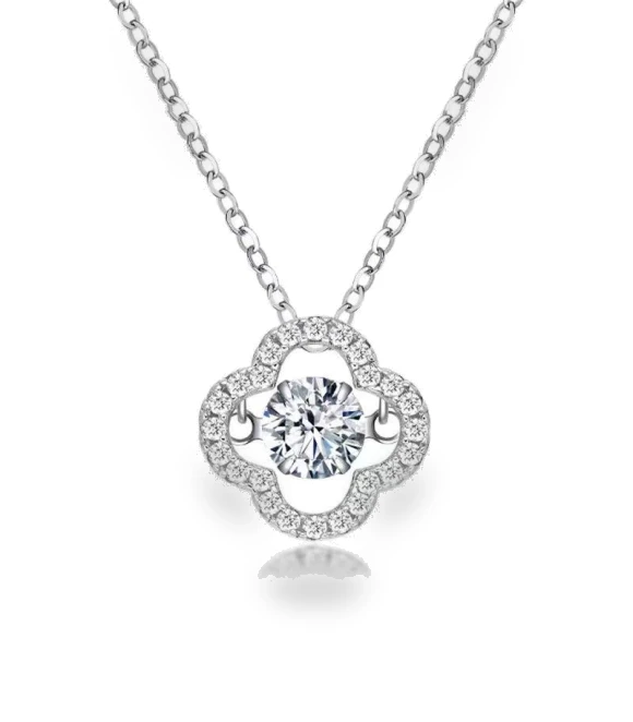 Four-Leaf Clover Moissanite Necklace — Smart Jewelry, JEWEL HOME
