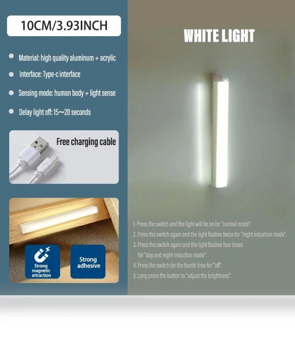 Magnetic Smart Sensor Cabinet Light — Night Lights, Build My Home