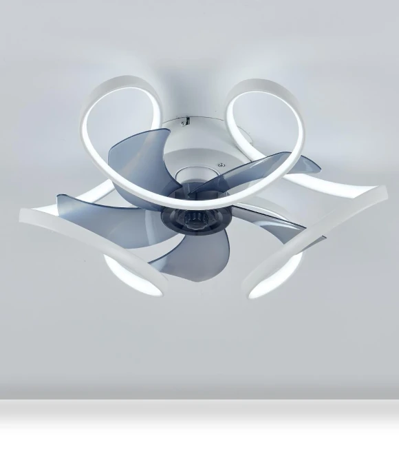 Modern Smart Ceiling Fan with Light — Overhead Lighting, Seahorse Home