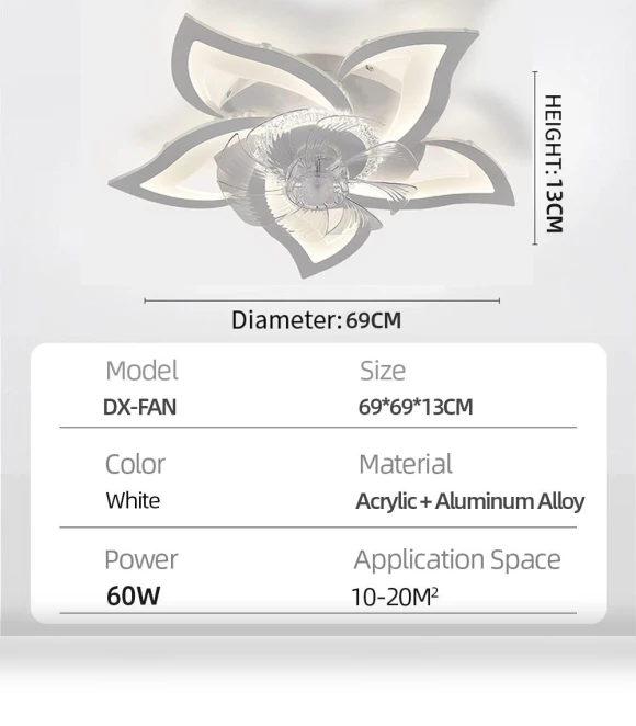 Modern Smart Fan Light — Ceiling Fans, Seahorse Home