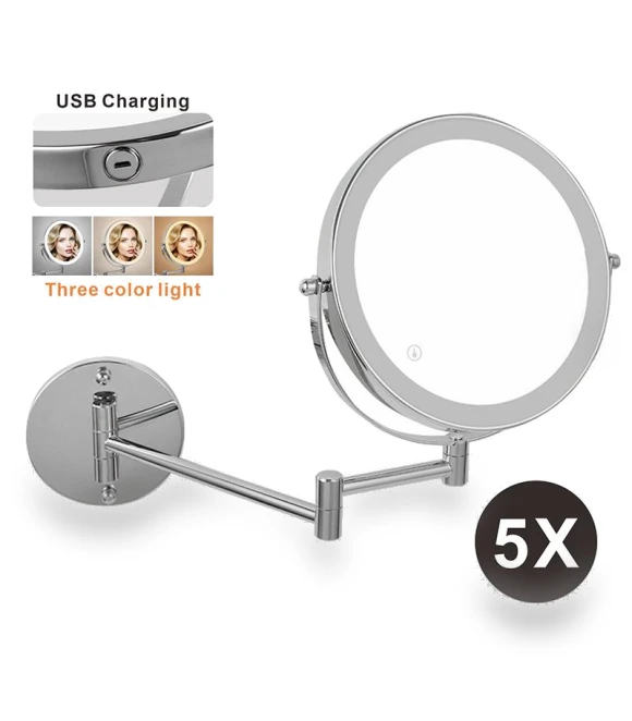 Rechargeable Smart LED Makeup Mirror — Handheld, Vinde Home