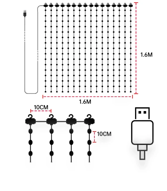 Smart Curtain Bluetooth LED — String Lights, AE Selection