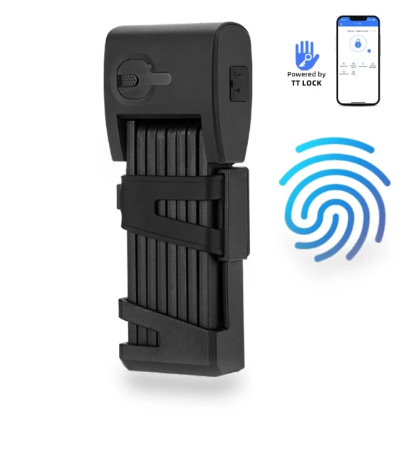 Smart Folding Bike Lock with Fingerprint Scanner — Luggage Locks, Super Dream Home