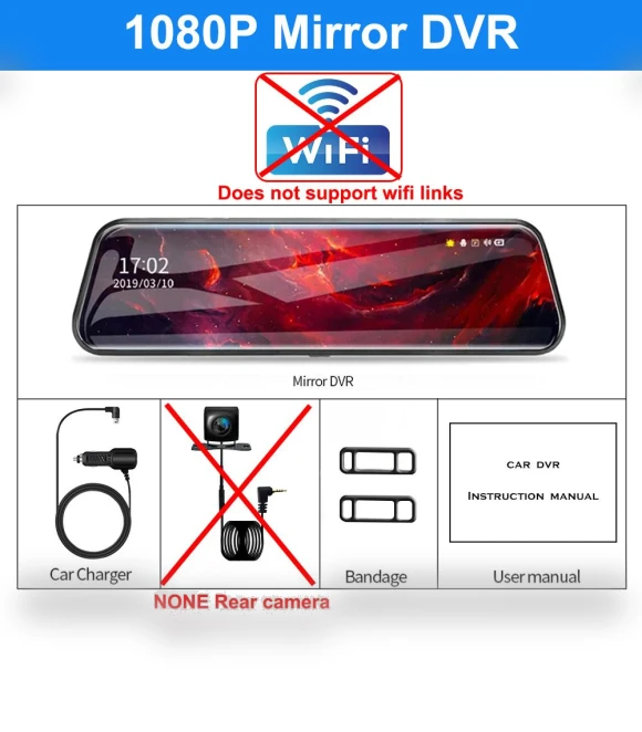 Wi-Fi Car Rearview Mirror Dash Cam — Rearview Cameras for Cars, Home Of Auto Parts