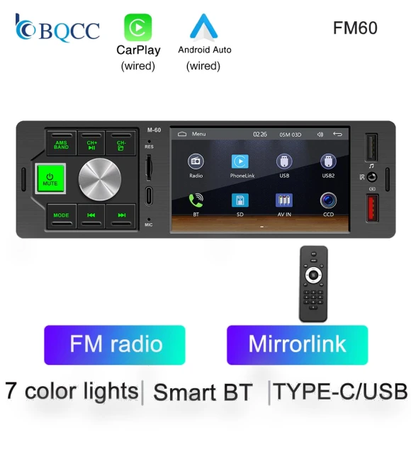 1 Din 4 Touchscreen Car MP5 Player — Stereo Receivers, Auto Launcher