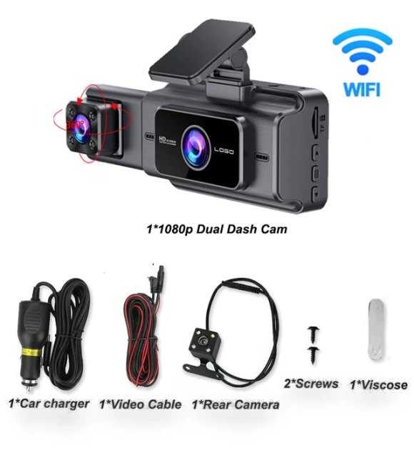 3-Channel Car Dash Camera — Dashboard Cameras, Auto Accessories Home