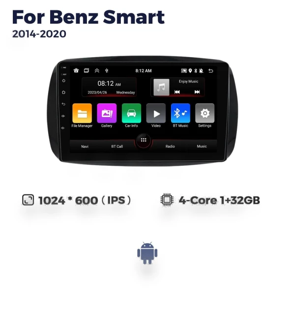 Android Car Multimedia Player — Stereo Receivers, Auto Launcher