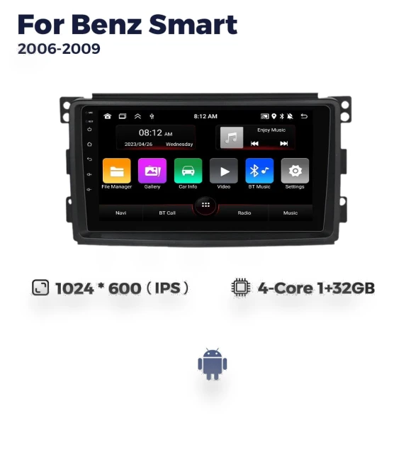 Android Car Multimedia Video Player GPS — Stereo Receivers, Auto Launcher
