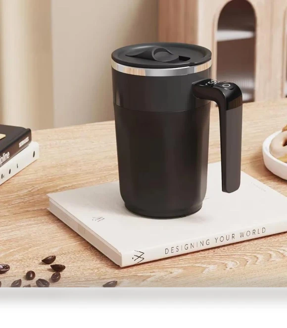 Automatic Magnetic Mixing Mug with LCD Display — Beverage Warmers, DC-HOME-4