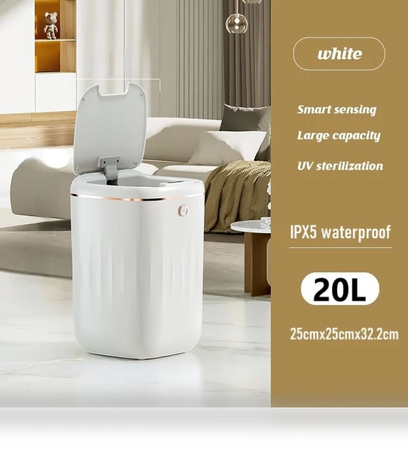 Automatic Trash Can with UV Light — Kitchen Cans, DC-HOME-4