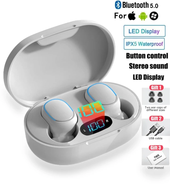 TWS Wireless Bluetooth Earbuds — In-Ear Headphones, Auto Launcher