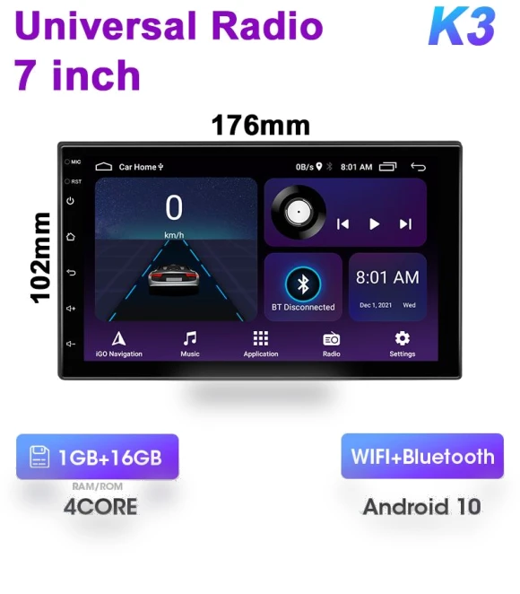 Universal 7.9-inch Car Radio — Stereo Receivers, Auto Accessories Home