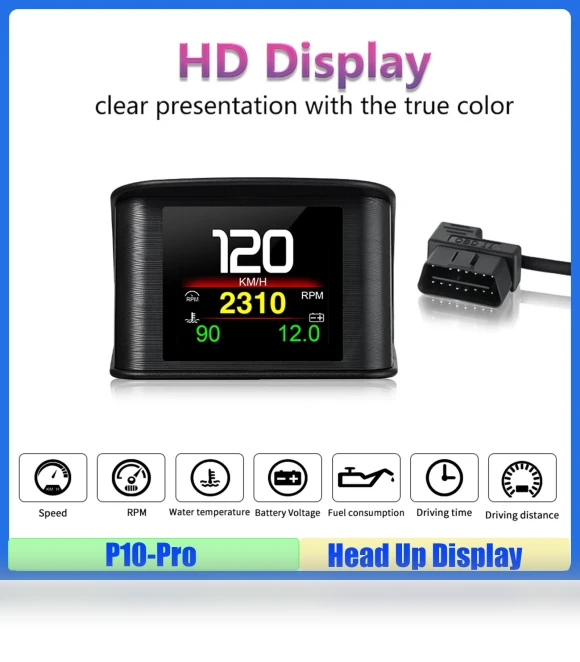 Universal Head Up Display Speedometer — Car Accessories & Gadgets, Auto Launcher
