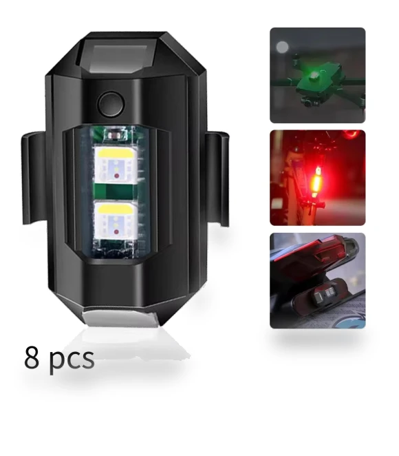 Universal LED Motorcycle Warning Lights — Vehicle Safety Signals, Cars Auto Home