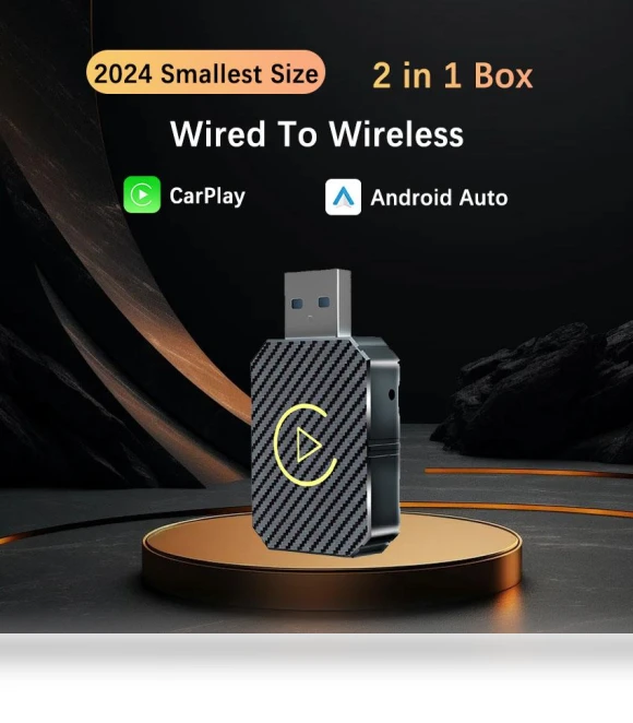 USB CarPlay AI Box 2in1 — Stereo Receivers, Auto Launcher