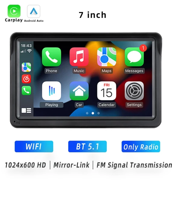 Wireless CarPlay Android Auto Car Multimedia Receiver — Stereo Receivers, Auto Launcher