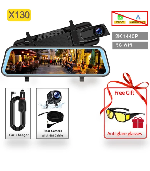 10-inch Mirror Dash Cam — Rearview Cameras for Cars, Auto Accessories Home