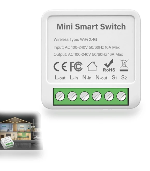2-Position Mini Smart Switch — Smart Home Hubs & Controllers, Homeware Essentials