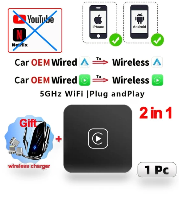 4-in-1 CarPlay Smart AI Box — Stereo Receivers, Home Of Auto Parts